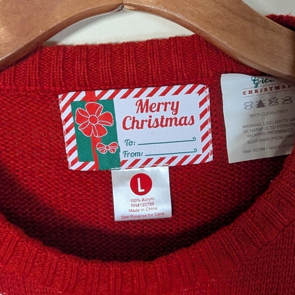 π
β¨ "Take Me Gnome Tonight" Light-Up Ugly Christmas Sweater - Lights up! ππ‘ - Picture 6 of 8